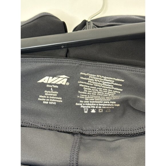 Avia Black & Gray Womens Running Shorts Size L - Picture 4 of 6